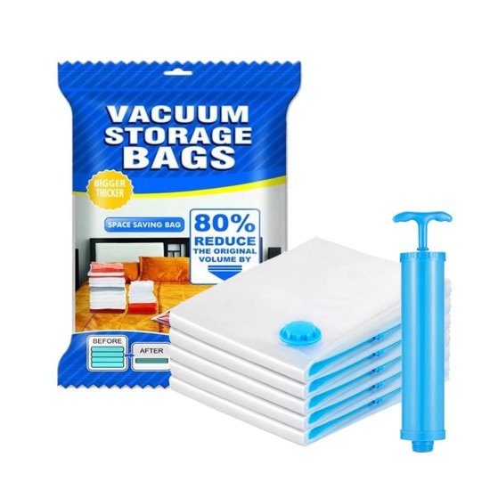 Big Vacuum Storage Bag with Pump 5 Bag 1 Pump Home Improvement
